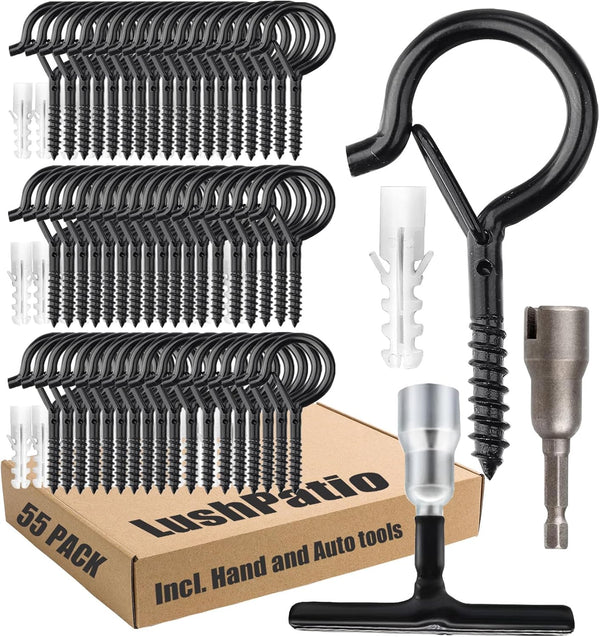 String Lights Screw Hooks for Hanging, Ceiling Hooks for Hanging Solar,Outdoor String