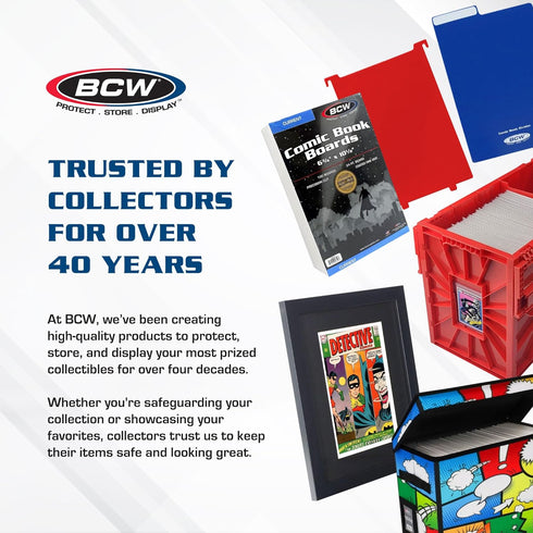 BCW Silver Comic Book Backing Boards 7" x 10.5" – 100 Pack, Certified Acid-Free