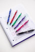 Writon 12 Pack Retractable Gel Pens, Comfort Grip, 0.7mm Fine Point, Blue Ink