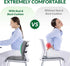 FuturaLoom Set, Tailbone Seat Cushion & Adjustable Lumbar Support Pillow Charcoal Memory Foam Back & Pain Relief