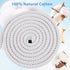 MKMJ 1/2in 50ft White Cotton Rope Natural Twisted,Available as Used for Tug of War, Navigation, Fitness and Making