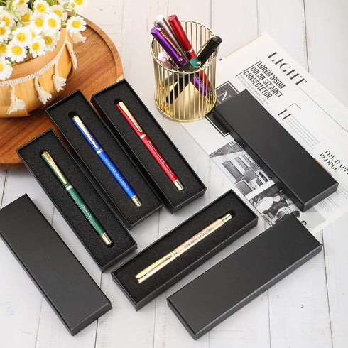 PerKoop 10 Pcs Thank You Gifts - Inspirational Ballpoint Pens with Gift Boxes, Motivational Quote Bulk Gifts