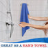 12Pcs Blue Cotton Towels for Cleaning, Washable Rags, Reusable, Super Absorbent, 24 x 16.5 in