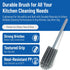 16 Inches, SPARTA Scrub Brush Bottle Brush, Dishwasher Safe Brush with Hanging Hole for Cleaning, Plastic, Gray