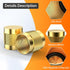 50 Pcs 1/4" Flare Cap, Round Brass with Neoprene O Ring Seal for Plumbing and HVAC