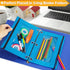 Pencil Pouch for 3 Ring Binder, 2 Pack Zipper Pencil Bags, Sky Blue for Classroom School Office Supplies