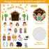 WaaHome Jesus is Born Bulletin Board Decorations Set, 38pcs Nativity Scene Cutouts for Christmas Classroom Decor