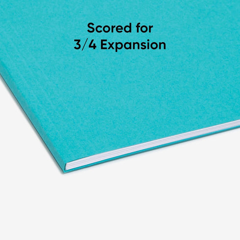 Smead Standard Hanging File Folders, Aqua Blue, 25 Count, Letter Size, 1/5-Cut Adjustable Tabs (64058)