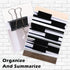 Yexiya 300 Pcs Large Binder Clips, Bulk Big Paper Clamps for Teachers, Students, School Office Supplies (Black, 1.61