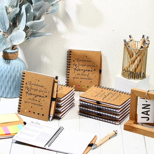 Moinchore 20 Sets Teacher Appreciation Gifts Thank You Gifts Inspirational Spiral Notebooks with Sticky Notepad