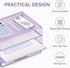 DALTACK 3 Tier Mesh Metal Letter Tray Paper Organizer for Home & Office, Light Purple