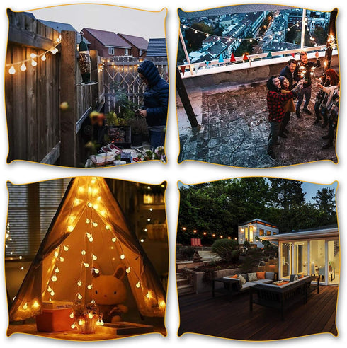 16FT 30 8 Battery Operated Globe String Lights Waterproof LED Modes Outdoor String Lights Crystal Ball String Light