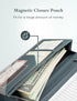 Green Server Book with Zipper Pocket and Magnetic Closure Server Booklet Waitress Book Serving Book with Money Pocket