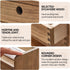 KIRIGEN Desk Organizer with 3 Drawers, Dark Brown Wooden Storage Box for Office Supplies and Toiletries