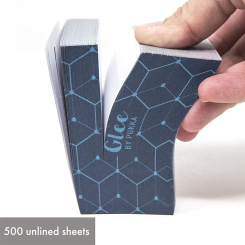 Pukka Pad Glee Memo Block, 3-Pack, 500 Sheets of 70GSM Note Paper, 3.15 x 3.15 Inches