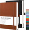 RETTACY Blank Journal Notebook 2-Pack, A5 Sketch Book with 192 Pages, 68 LB/100 GSM Acid-free Paper, Leather Hardcover.