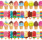 Ice Pops and Ice Cream Borders Set Cool Summer Classroom Bulletin Board Border 72 Feet