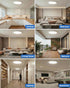 11in 2 Pack 5CCT 3000-6500K, 1100LM Dimmable 0.52in LEDYOND Flush Mount Ceiling Light White, LED Flat Panel Light