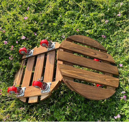 1.5 Inch Heavy Duty Caster Wheels with Brake, Swivel Casters, PVC Wheels, Red, 12 Pack