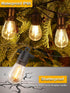 25 IP65 Bulbs, Svater Outdoor String Lights LED FT, Patio Lights for Outside Waterproof with Shatterproof LED Cafe