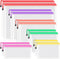 Umriox Zipper Bags, 6 Assorted Sizes (12 Packs), Project Bags for Cross Stitch, Mesh Pouch for Office Supplies