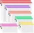 Umriox Zipper Bags, 6 Assorted Sizes (12 Packs), Project Bags for Cross Stitch, Mesh Pouch for Office Supplies
