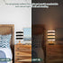 YYZZH Table Lamp Black and White Horizontal Striped Nightstand Lamp with Wood Base Fabric Lamp Shade Bedside Desk Lamp