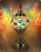 Yarra-Decor Turkish Moroccan Lamp, Handmade Tiffany Mosaic Glass Bedside Lamp with Rechargeable Battery, LED Bulb