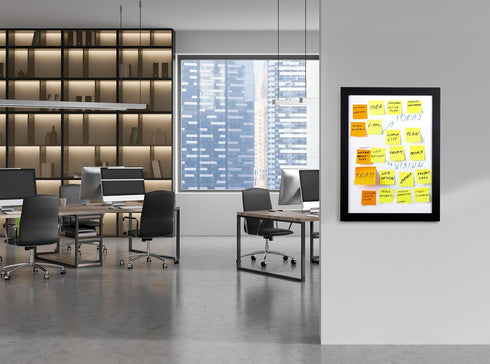 Real Wooden Framed Magnetic Dry Erase Whiteboard, 18" X 24", Vertical/Horizontal Mount, Includes Black Marker and Eraser