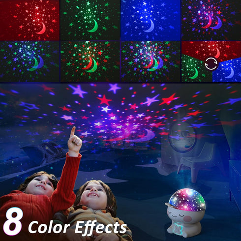 Star Projector Night Light for Kids, Baby Light Projector with Timer, 360 Rotation, Night Lights for Bedroom Decoration