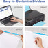 Avery Heavy-Duty View 3 Ring Binder with 1 Inch Rings, 5 Tab Easy Print & Apply Clear Label Dividers, Office Supplies