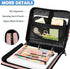 Caikeny 3 1.5 inch Ring Zipper Binder Salmon White Binders Bag Expanding File Pockets with Shoulder Strap and Handle