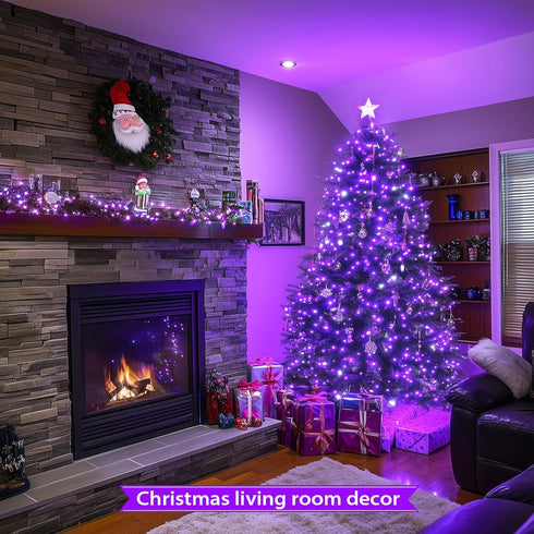 250 91.5ft 8 JMEXSUSS LED Christmas String Lights, Purple Christmas Lights Outdoor Waterproof, Lighting Modes
