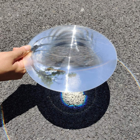 200mm (7.9''), 200mm, 200mm) Fresnel Lens Magnifier, Diameter Focal Length Acrylic Lens (not Glass), for Physics