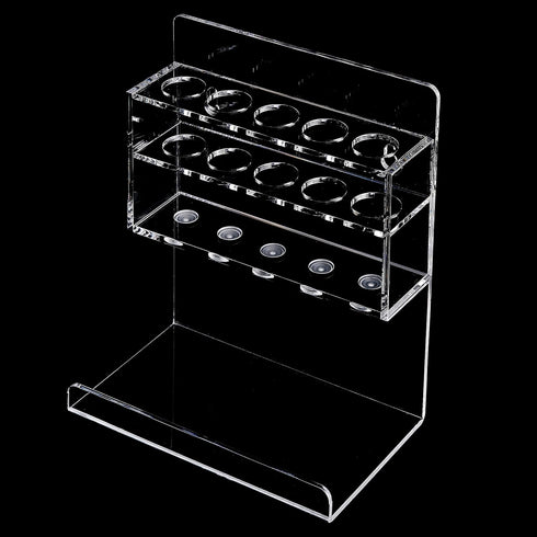 MyGift Wall Mounted Clear Acrylic Dry Erase Marker Holder for 5 Markers and Eraser, Office Accessories