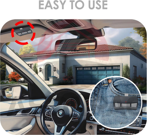 ASONPAO 2 OCDTR-3 Opener5 for Overhead Door Remote - Compatible with All CodeDodger Overhead Door Garage Door Year