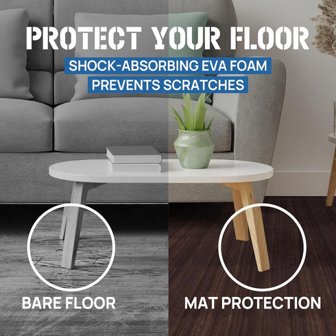 Yes4All 11,22,32 EVA Interlocking Mats, Puzzle Floor Tiles, Foam Floor Padding with Border for Furniture, Home Space