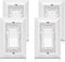 Light Switch Cover Bling, 2023 Glitter Cute Switch Plate Covers, Silver Rhinestones White Texture Electrical Outlet