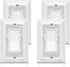 Light Switch Cover Bling, 2023 Glitter Cute Switch Plate Covers, Silver Rhinestones White Texture Electrical Outlet