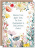 Artery8 Greeting Card Happy Flowers Gluten Dairy Fat Free Champagne For Her
