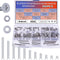 8#-32 Flat Countersunk Head Machine Screws, 192Pcs 304 Stainless Steel Phillips Fasteners Kit