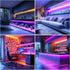 5V Dimmable 320LEDs/m (3.28FT/1M) Short LED Strip Lights Purple USB Not Flexible COB LED Rope Lights Purple Super