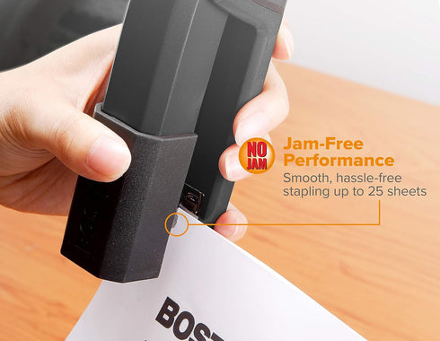 Bostitch Office Epic All Metal 3 in 1 Stapler, Integrated Remover & Staple Storage, Black (B777-BLK)