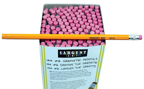 Sargent Art SAR227244 Graphite Pencils, #2HB, Pack of 144, Latex Free Eraser/#2 Hb Graphite Core