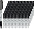 Buecs Permanent Markers, 200 Count Black Permanent Markers, Fine Point, Waterproof & Smear