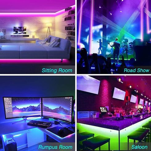 Lights,9.8ft Dimmable 12v AXMOTUT Bluetooth RGB COB Led Strip Led Light Strip with Smart App and Remote Control, Color