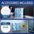 4-Compartment SEANADO Sterilization Pouch Organizer Acrylic Dispenser Holder, Wall Mount or Desktop Rack for All Size