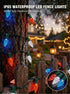 C6 23FT 50LED 4th 8 ITICdecor Solar String Lights Outdoor Waterproof, Solar Strawberry Lights Decoration for of July