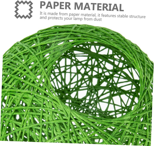 DIYEAH Paper Sphere Lamp Shade Green Decorative Light Cover for Ceiling Table and Floor Lamps Warm Atmosphere Bedroom