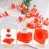 Pretwad 30pcs Mini Traffic Cones, Plastic Miniature Road Safety Cones Training Small Sports Construction Barricades